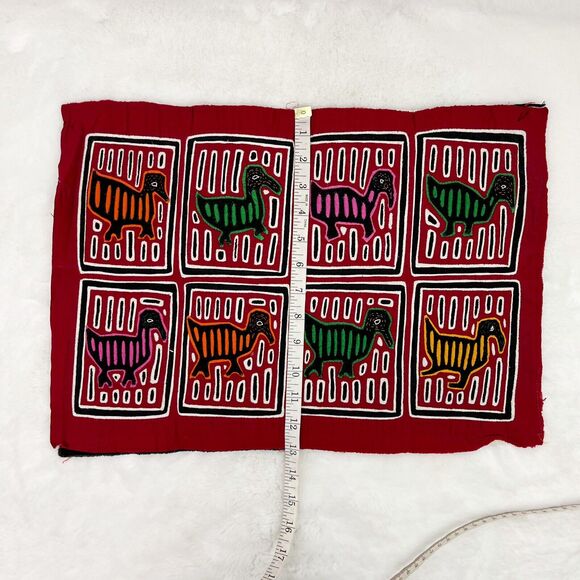 Vintage Panama Kuna Nola Folk Art Reverse Applique Ducks Hen Pattern Wall Decor - Picture 8 of 8